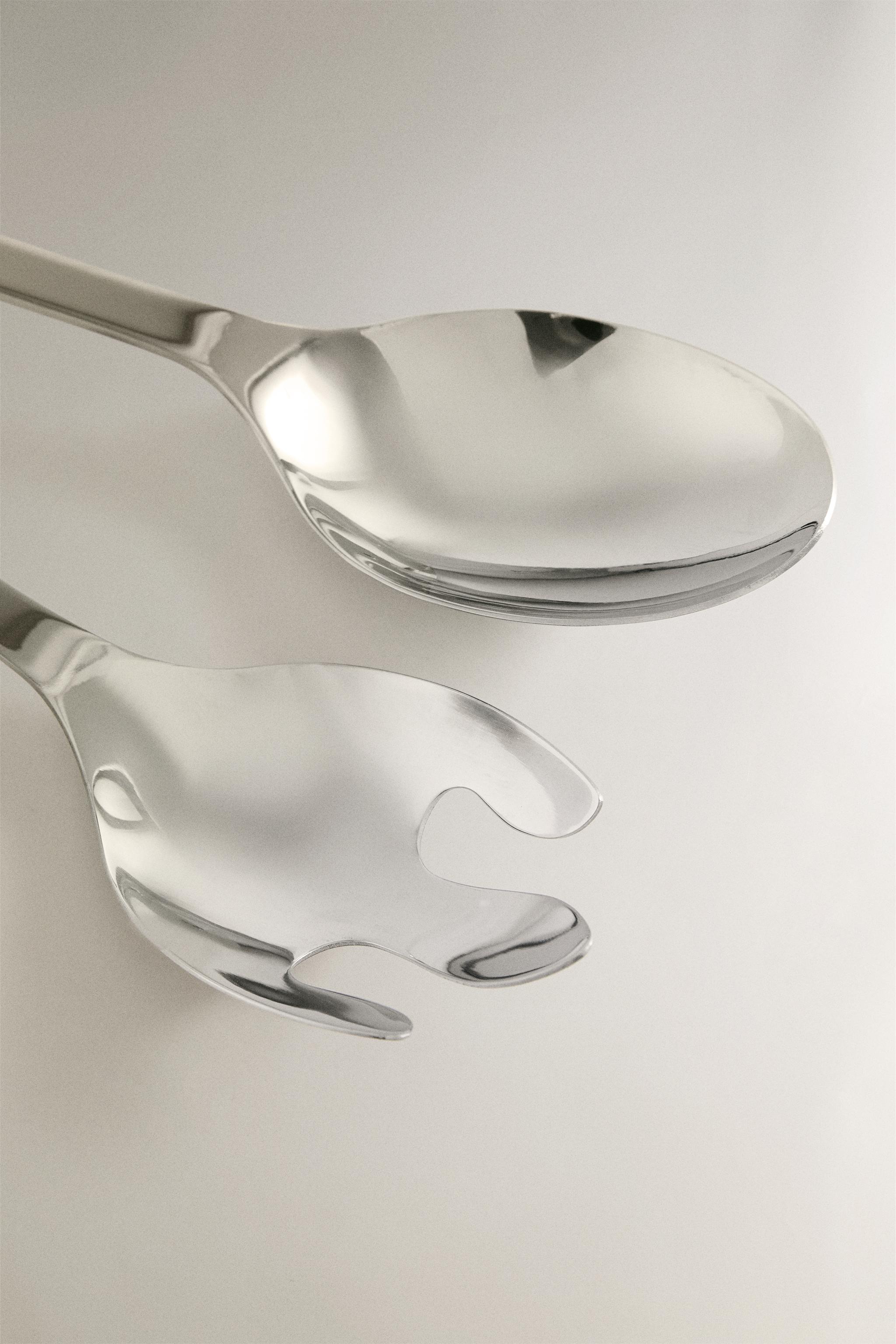 ENSEMBLE COUVERTS SALADE MANCHE CÉRAMIQUE (LOT DE 2)